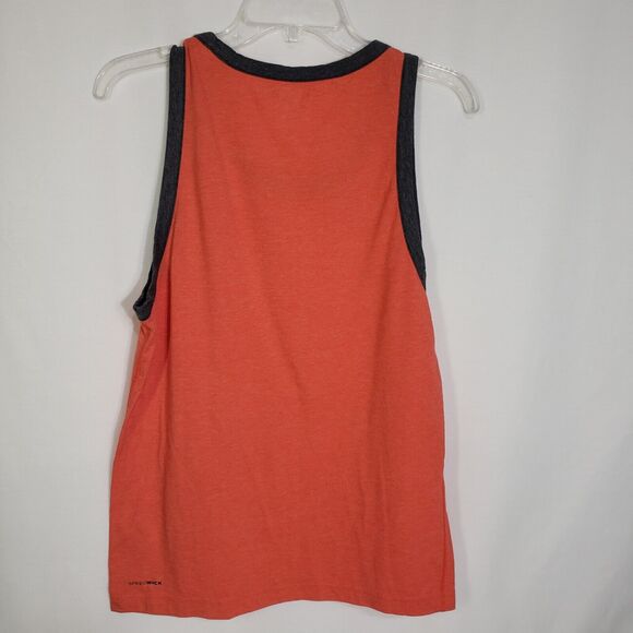 Reebok Men's Tank Top Size Small Speedwick Orange Gray Trim - Picture 6 of 9